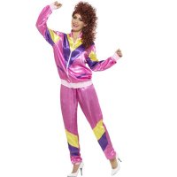 80s Height Of Fashion Pink Shell Suit Costumes