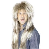(image for) Blonde And Brown 80's Mullet Wigs