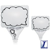 5" Cloud Flame Message Card Upright Balloons