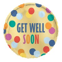 (image for) 18" Get Well Soon Polka Dots Foil Balloons