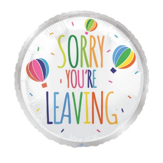 (image for) 18" Sorry You're Leaving Foil Balloons