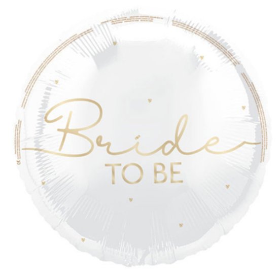 (image for) 18" Bride To Be Gold Script Foil Balloons