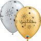 11" Congratulations Elegant Latex Balloons (Silver/Gold) 25pk