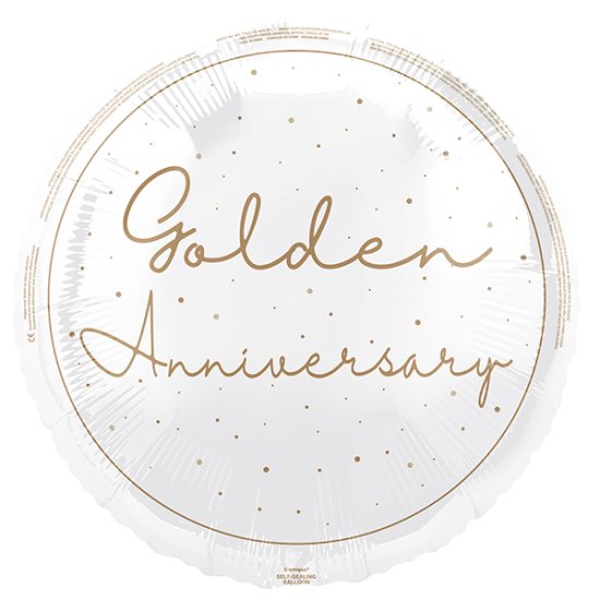 (image for) 18" Golden Anniversary Foil Balloons