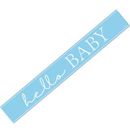 (image for) 9ft Blue Hello Baby Foil Banner