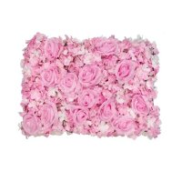 Pink Roses & Hydrangeas Flower Wall Panels