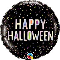 18" Happy Halloween Sprinkles Foil Balloons