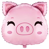 (image for) Jumbo Pig Head Foil Balloons