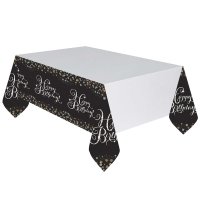 (image for) Gold Celebration Happy Birthday Plastic Tablecover 1pc