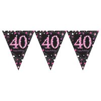 (image for) Pink Celebration 40th Birthday Bunting