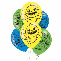 (image for) 11" Baby Shark Latex Balloons 6pk