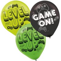 11" Level Up Latex Balloons 6pk