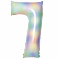 (image for) Pastel Rainbow Number 7 Supershape Balloons