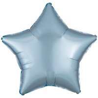 (image for) 18" Silk Lustre Pastel Blue Star Foil Balloons