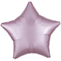 (image for) 18" Silk Lustre Pastel Pink Star Foil Balloons