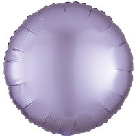 18" Silk Lustre Pastel Lilac Circle Foil Balloons