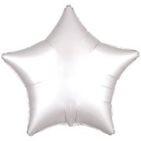 (image for) 18" Silk Lustre White Star Foil Balloons