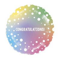 (image for) 18" Pastel Congratulations Foil Balloons