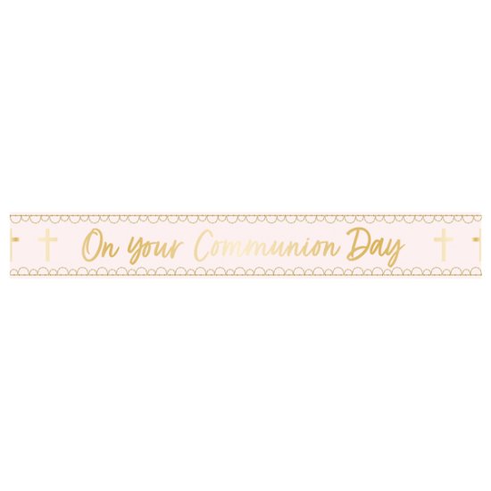 (image for) Pink Botanical Celebration Communion Foil Banner