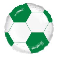 18" Green & White Football Foil Balloons