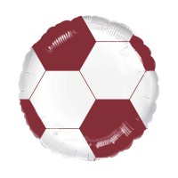 18" Maroon & White Football Foil Balloons