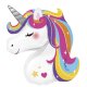 (image for) Bright Rainbow Unicorn Head Supershape Balloons