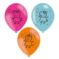(image for) 11" Peppa Pig Latex Balloons 6pk