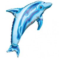 Ocean Blue Dolphin Supershape Balloons