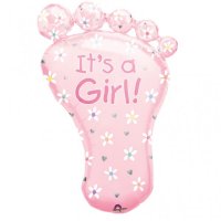 Its A Girl Foot Supershape Balloons
