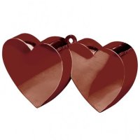 Chocolate Brown Double Heart Balloon Weight 6oz