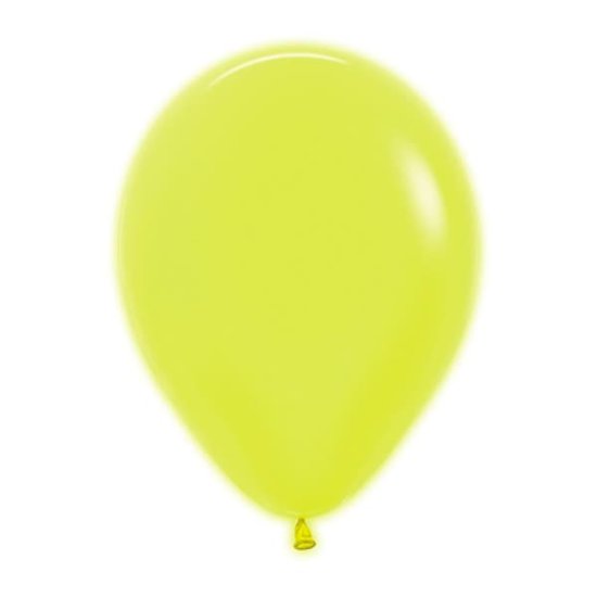 (image for) 12" Neon Yellow Latex Balloons 50pk