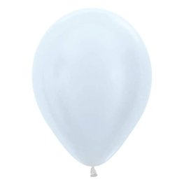 (image for) 12" Satin White Latex Balloons 50pk