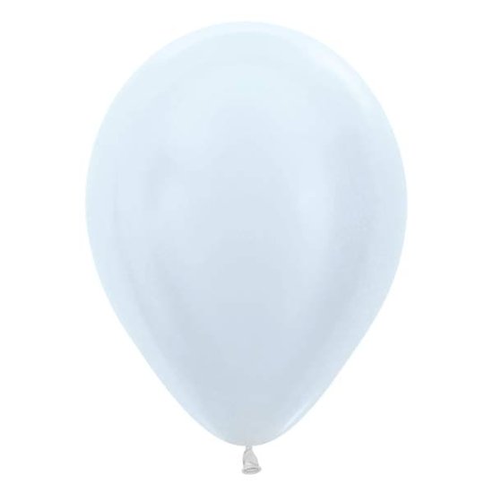 (image for) 12" Satin White Latex Balloons 50pk