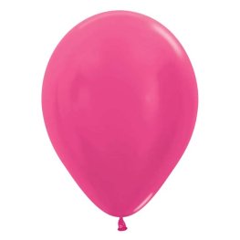 (image for) 12" Metallic Fuchsia Latex Balloons 50pk