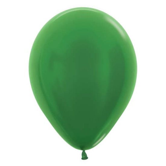 (image for) 12" Metallic Green Latex Balloons 50pk