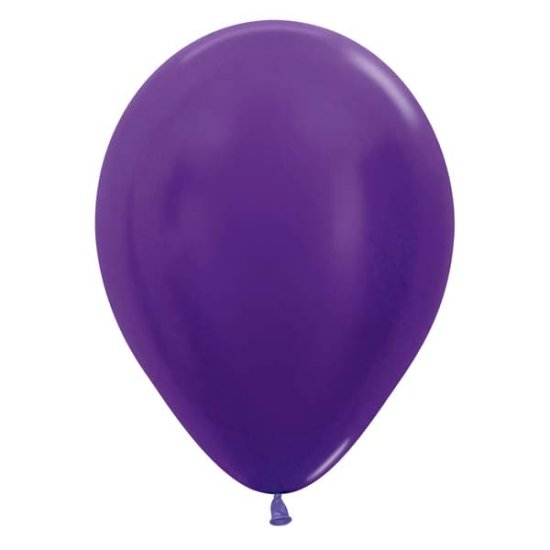 (image for) 12" Metallic Violet Latex Balloons 50pk