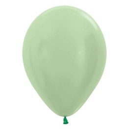 (image for) 5" Satin Green Latex Balloons 100pk