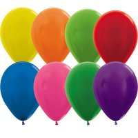 5" Metallic Assorted Latex Balloons 100pk