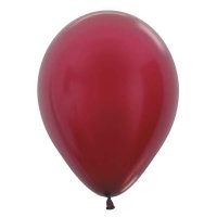 (image for) 5" Metallic Burgundy Latex Balloons 100pk