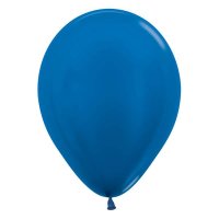 (image for) 5" Metallic Blue Latex Balloons 100pk