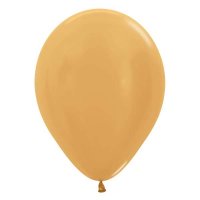 (image for) 5" Metallic Gold Latex Balloons 100pk