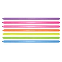 (image for) 260 Neon Assorted Latex Balloons 100pk