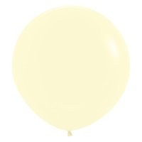 24" Pastel Matte Yellow Latex Balloons 3pk