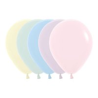 5" Pastel Matte Assorted Latex Balloons 100pk