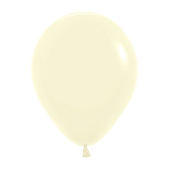 (image for) 12" Pastel Matte Yellow Latex Balloons 50pk