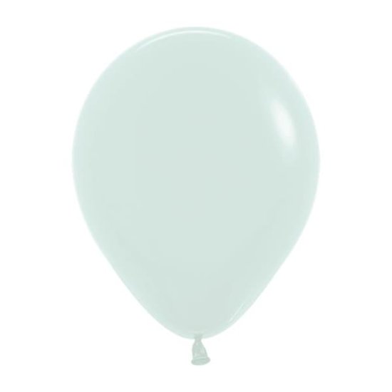 (image for) 12" Pastel Matte Green Latex Balloons 50pk