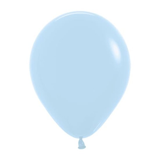 (image for) 12" Pastel Matte Blue Latex Balloons 50pk