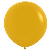 24" Fashion Mustard Latex Balloons 3pk