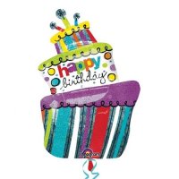 Funky Birthday Cake Supershape Balloons