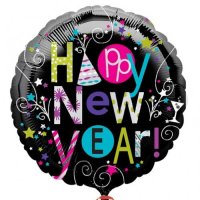 (image for) 18" Playful Happy New Year Foil Balloons